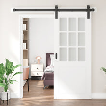 Load image into Gallery viewer, DELAVIN Sliding Barn Door with Barn Door Hardware Kit & Floor Guide, White Barn Door with Two-Sided Interior Handles, Waterproof PVC Surface, Modern Barn Door Easy Assembly