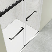 Load image into Gallery viewer, DELAVIN 56-60 Inch Width x 75 Inch Height Double Sliding Shower Door, Frameless Bathroom Door with Clear Glass
