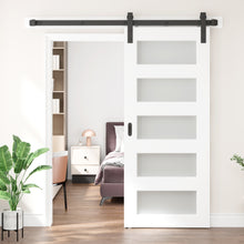 Load image into Gallery viewer, DELAVIN Sliding Barn Door with Barn Door Hardware Kit & Floor Guide, White Barn Door with Two-Sided Interior Handles, Waterproof PVC Surface, Modern Barn Door Easy Assembly