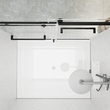 Load image into Gallery viewer, DELAVIN 56-60 Inch Width x 75 Inch Height Double Sliding Shower Door, Frameless Bathroom Door with Clear Glass