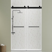 Load image into Gallery viewer, DELAVIN 56-60 Inch Width x 75 Inch Height Double Sliding Shower Door, Frameless Bathroom Door with Clear Glass