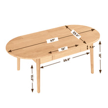 Load image into Gallery viewer, DELAVIN Oval Solid Wood Coffee Table with Storage