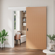 Load image into Gallery viewer, DELAVIN 42" Concealed Sliding Barn Door with Hardware Kit & Soft Close Mechanisn, Hidden Barn Door Invisible Aluminum Track, Quiet and Smooth, Interior Barn Door Easy to Install