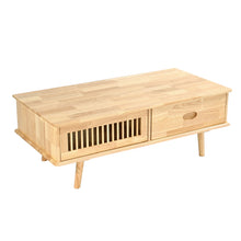 Load image into Gallery viewer, DELAVIN Solid Wood Coffee Table with Harp Design Storage