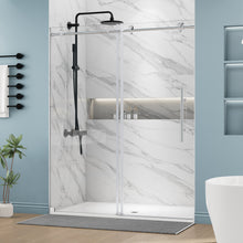 Load image into Gallery viewer, DELAVIN Frameless Shower Door, Bathroom Sliding Glass Shower door with Explosion-Proof Film