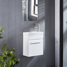 Load image into Gallery viewer, DELAVIN 16 inch Bathroom Vanity and Sink Combo Wall Mounted Vanity Set for Small Space