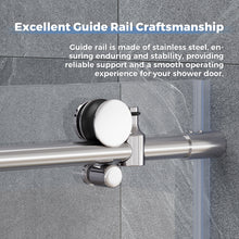 Load image into Gallery viewer, DELAVIN Frameless Glass Shower Door, Smooth Sliding Shower Door with 5/16" Tempered Ultra-Clear Glass
