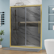 Load image into Gallery viewer, DELAVIN Semi-Frameless Sliding Shower Door with Magnetic Seal Strip, Glass Shower Door with SGCC Tempered Glass