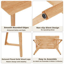 Load image into Gallery viewer, DELAVIN Solid Wood Dining Table with Outward Flared Legs