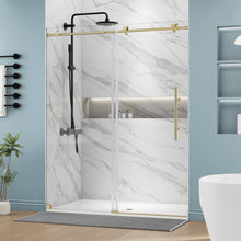 Load image into Gallery viewer, DELAVIN Frameless Shower Door, Bathroom Sliding Glass Shower door with Explosion-Proof Film