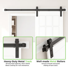 Load image into Gallery viewer, DELAVIN Sliding Barn Door with Barn Door Hardware Kit & Floor Guide, White Barn Door with Two-Sided Interior Handles, Waterproof PVC Surface, Modern Barn Door Easy Assembly