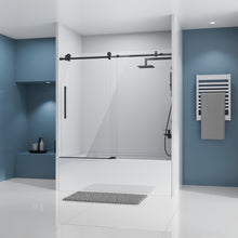 Load image into Gallery viewer, DELAVIN 56-60 inch Width x 59 inch Height Frameless Sliding Bathtub Shower Door, Bypass Glass Tub Door with Explosion-Proof Film