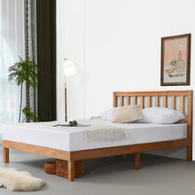 Load image into Gallery viewer, DELAVIN Solid Wood Bed Frame with Headboard, Solid Wood Platform Bed