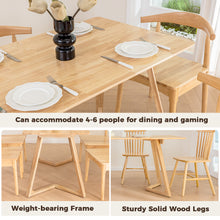 Load image into Gallery viewer, DELAVIN Solid Wood Dining Table with Outward Flared Legs