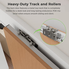 Load image into Gallery viewer, DELAVIN 42" Concealed Sliding Barn Door with Hardware Kit & Soft Close Mechanisn, Hidden Barn Door Invisible Aluminum Track, Quiet and Smooth, Interior Barn Door Easy to Install