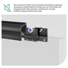 Load image into Gallery viewer, DELAVIN 56-60 in Width x 72 in Height Semi-Frameless Shower Door, Double Sliding Shower Glass Door with Explosion-Proof Film