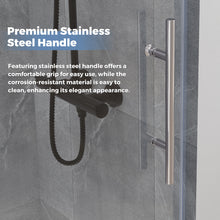 Load image into Gallery viewer, DELAVIN Frameless Glass Shower Door, Smooth Sliding Shower Door with 5/16" Tempered Ultra-Clear Glass