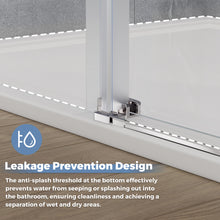 Load image into Gallery viewer, DELAVIN Frameless Glass Shower Door, Smooth Sliding Shower Door with 5/16" Tempered Ultra-Clear Glass