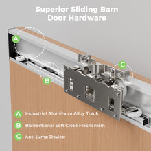 Load image into Gallery viewer, DELAVIN 42" Concealed Sliding Barn Door with Hardware Kit & Soft Close Mechanisn, Hidden Barn Door Invisible Aluminum Track, Quiet and Smooth, Interior Barn Door Easy to Install