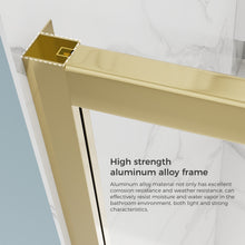 Load image into Gallery viewer, DELAVIN Semi-frameless Pivot Shower Door, Adjustable Swing Glass Shower Door, Water Repellent Shower Door, Black Shower Door With SGCC Clear Tempered Glass, Explosion-Proof Film