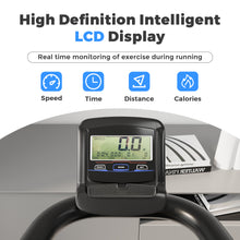 Load image into Gallery viewer, DELAVIN Curved Manual Treadmill, Non Electric Treadmill with 4 Resistance Levels, Motorless Treadmill with Front Digital Display and Handlebar, Wide Belt Treadmill 440LBS Capacity for Home Gym(FBA)