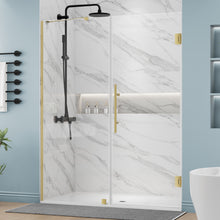Load image into Gallery viewer, DELAVIN Frameless Hinged Shower Door, Hinged Glass Shower Door with 5/16"(8mm) SGCC Tempered Glass, Bathroom Swing Shower Door with Magnetic Seal Strips