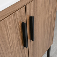 Load image into Gallery viewer, DELAVIN 24" Modern Wood Bathroom Vanity and Sink Combo for Small Space, Single Undermount Vessel Ceramic Sink, Freestanding Bathroom Storage Cabinet with 2 Doors (Walnut)