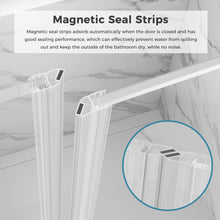 Load image into Gallery viewer, DELAVIN Frameless Hinged Shower Door, Hinged Glass Shower Door with 5/16"(8mm) SGCC Tempered Glass, Bathroom Swing Shower Door with Magnetic Seal Strips