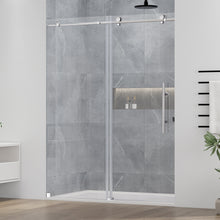 Load image into Gallery viewer, DELAVIN Frameless Glass Shower Door, Smooth Sliding Shower Door with 5/16" Tempered Ultra-Clear Glass
