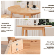 Load image into Gallery viewer, DELAVIN 35.4" Solid Wood Round Dining Table