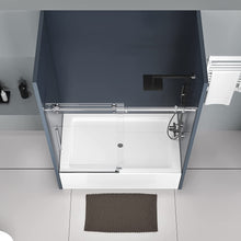 Load image into Gallery viewer, DELAVIN 56-60 inch Width x 59 inch Height Frameless Sliding Bathtub Shower Door, Bypass Glass Tub Door with Explosion-Proof Film