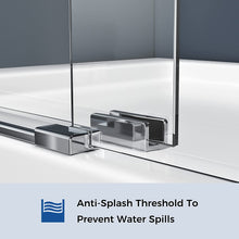 Load image into Gallery viewer, DELAVIN 56-60 inch Width x 59 inch Height Frameless Sliding Bathtub Shower Door, Bypass Glass Tub Door with Explosion-Proof Film