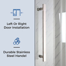 Load image into Gallery viewer, DELAVIN Frameless Shower Door, Bathroom Sliding Glass Shower door with Explosion-Proof Film