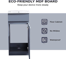 Load image into Gallery viewer, DELAVIN 16 in Bathroom Vanity and Sink Combo, Free Standing, MDF Board Bathroom Vanity Set for Small Space