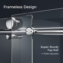 Load image into Gallery viewer, DELAVIN Frameless Shower Door, Bathroom Sliding Glass Shower door with Explosion-Proof Film