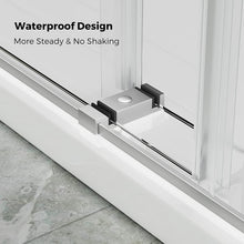 Load image into Gallery viewer, DELAVIN 44-48 Inch Width x 75 Inch Height Frameless Shower Door, 5/16" Clear Tempered Glass, Double Sliding Shower Door with Square Rail