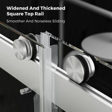 Load image into Gallery viewer, DELAVIN 44-48 Inch Width x 75 Inch Height Frameless Shower Door, 5/16" Clear Tempered Glass, Double Sliding Shower Door with Square Rail