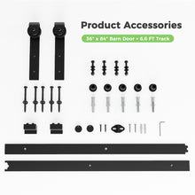 Load image into Gallery viewer, DELAVIN Sliding Barn Door with Barn Door Hardware Kit & Floor Guide, White Barn Door with Two-Sided Interior Handles, Waterproof PVC Surface, Modern Barn Door Easy Assembly