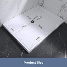 Load image into Gallery viewer, DELAVIN 48 x 36 inch Single Threshold Shower Base, Rectangle Acrylic Shower Pan in Glossy White, Slip Resistant, Center Drain Location