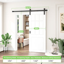 Load image into Gallery viewer, DELAVIN Sliding Barn Door with Barn Door Hardware Kit & Floor Guide, White Barn Door with Two-Sided Interior Handles, Waterproof PVC Surface, Modern Barn Door Easy Assembly