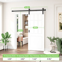 Load image into Gallery viewer, DELAVIN Sliding Barn Door with Barn Door Hardware Kit & Floor Guide, White Barn Door with Two-Sided Interior Handles, Waterproof PVC Surface, Modern Barn Door Easy Assembly