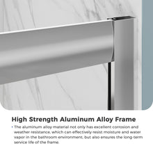 Load image into Gallery viewer, DELAVIN 60" W x 75" H Semi-Frameless Double Sliding Shower Door, Glass Shower Door with Clear Tempered Glass, Water Repellent Shower Door With Magnetic Seal Strip, SGCC Clear Tempered Glass