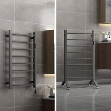 Load image into Gallery viewer, DELAVIN Wall Mounted/Standing Heated Towel Rack, Towel Warmer Rack, Timer and Temperature Control, Electric Mild Steel Towel Warmer (ETL Certified), Plug-in/Hardwired