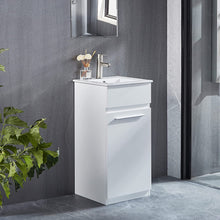 Load image into Gallery viewer, DELAVIN 16 in Bathroom Vanity and Sink Combo, Free Standing, MDF Board Bathroom Vanity Set for Small Space