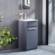 Load image into Gallery viewer, DELAVIN 16 in Bathroom Vanity and Sink Combo, Free Standing, MDF Board Bathroom Vanity Set for Small Space
