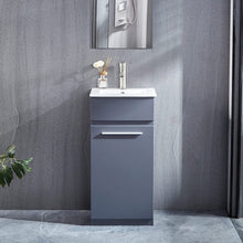 Load image into Gallery viewer, DELAVIN 16 in Bathroom Vanity and Sink Combo, Free Standing, MDF Board Bathroom Vanity Set for Small Space