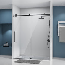 Load image into Gallery viewer, DELAVIN Frameless Shower Door, Bathroom Sliding Glass Shower door with Explosion-Proof Film