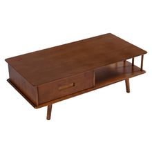 Load image into Gallery viewer, DELAVIN Solid Wood Coffee Table with Fence Line Storage