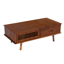 Load image into Gallery viewer, DELAVIN Solid Wood Coffee Table with Harp Design Storage