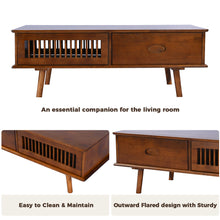 Load image into Gallery viewer, DELAVIN Solid Wood Coffee Table with Harp Design Storage